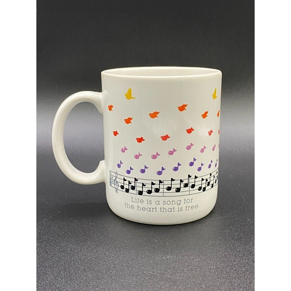 Vintage Hallmark Mugs Life Is A Song For The Heart That Is Free Mug - Picture 1 of 6